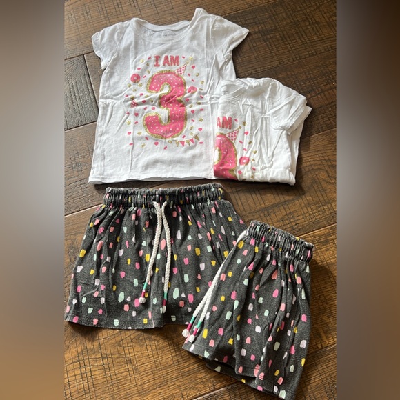 Twin girl I am 3 skort outfits size 3-4T - Picture 1 of 3